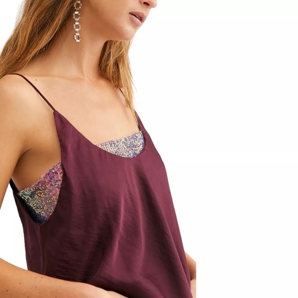 • NWT! [Free People] Sequined Layering Cami • - Picture 12 of 12